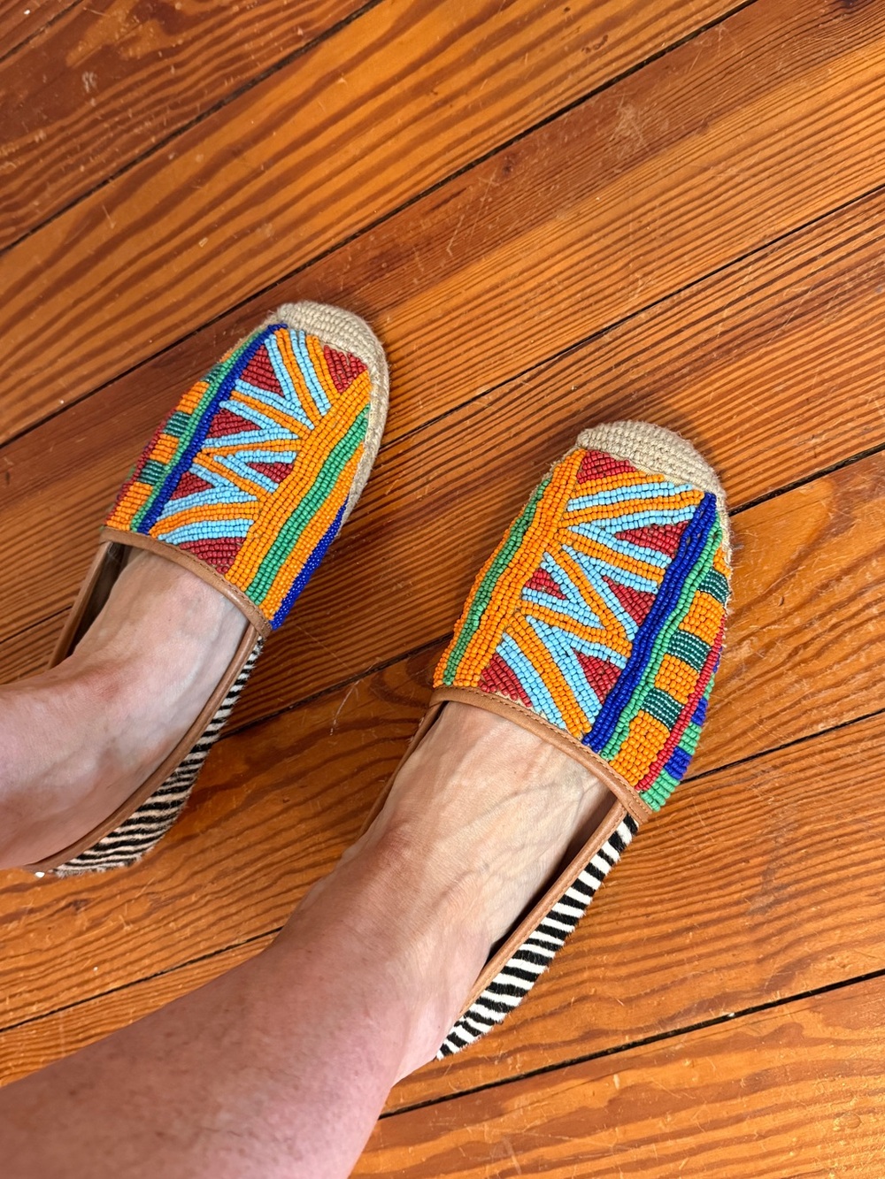 Sam Edelman tropical themed beaded flats. So comfy!